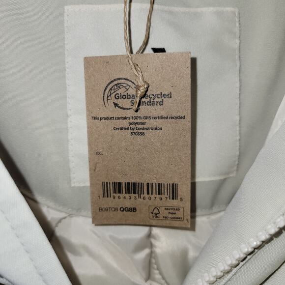 Amazon Aware Mens Winter Coat Cream Size XXL NWT - Picture 4 of 6